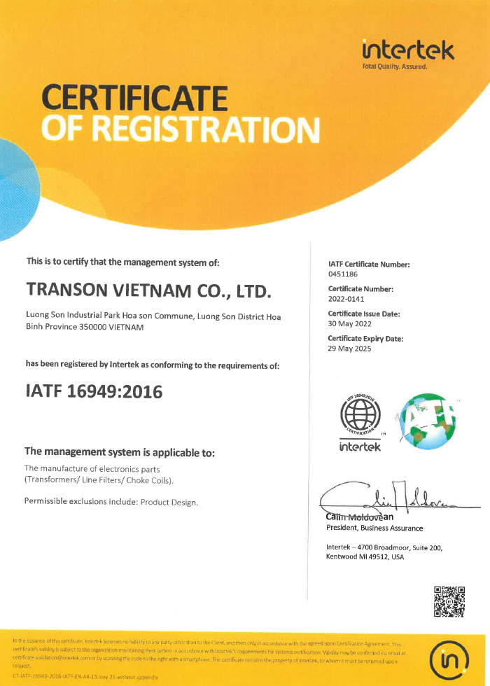 transon certifications01